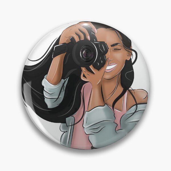 Item preview, Girl with camera, photographer logo, photographer, photography logo, photography designed and sold by DenicaStudio.