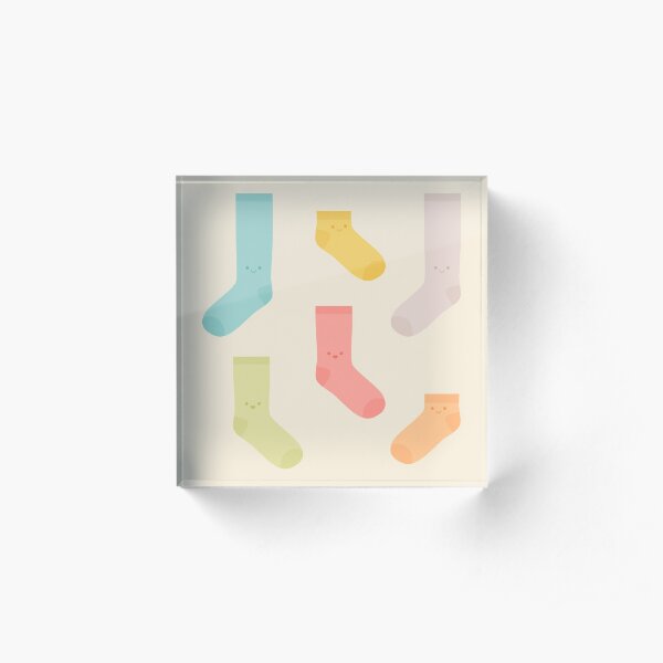 Cute Kawaii Socks Acrylic Block