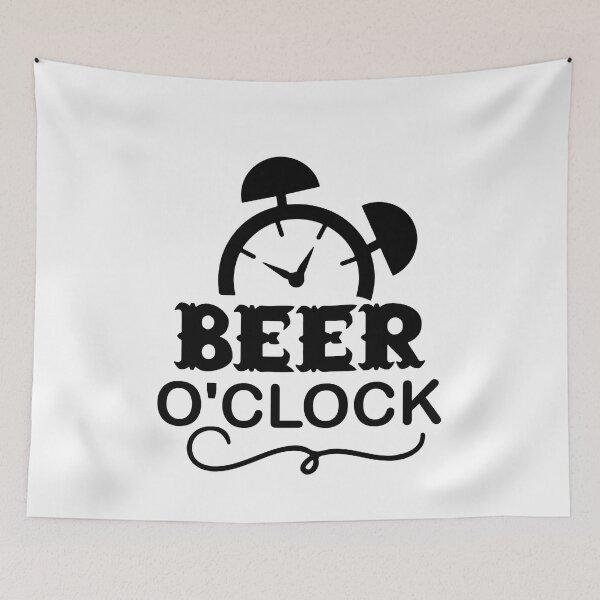 Item preview, Beer O' Clock  -funny beer puns designed and sold by shivani21061993.