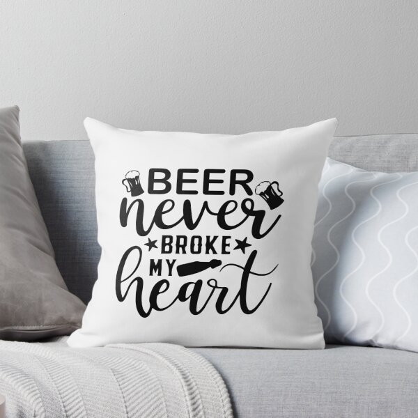 Item preview, Beer Never Broke My Heart  -funny beer puns designed and sold by shivani21061993.