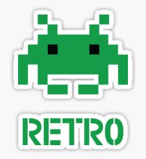 Retro - Invader Sticker