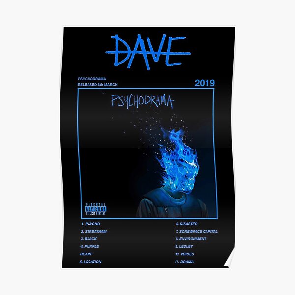 Dave - Psychodrama Album Art Minimalist Poster