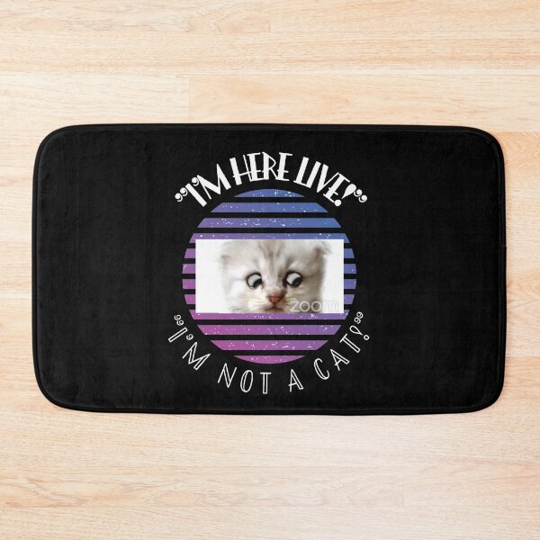 Item preview,  "I'm Here Live!" "Im Not A Cat!" PURPLE Cat Version designed and sold by Earthchild8888.