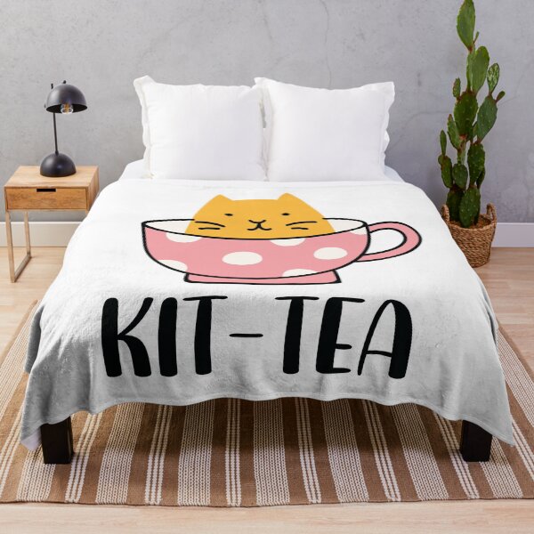Item preview, Kit-Tea, Funny Cat and Tea Pun designed and sold by Everythingafter.