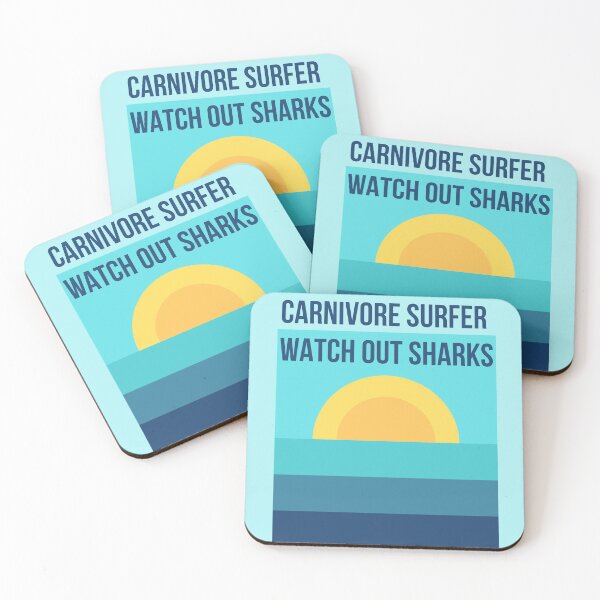 Item preview, Sharks Beware | CARNIVORE SERIES (aqua) designed and sold by Le Plus Three.