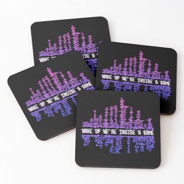 Item preview, wake up we are inside a game glitch art vaporwave matrix designed and sold by tiantanman.