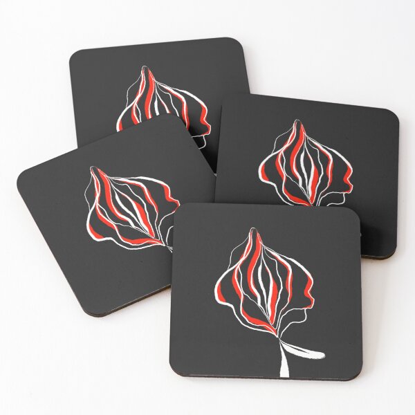 Item preview, Minimalist Abstract Red White Flower Design designed and sold by Surreptica.