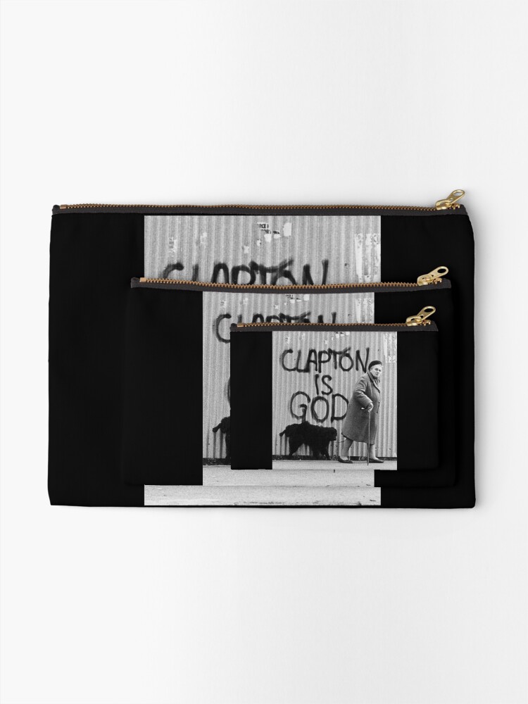 Alternate view of Clapton is God Zipper Pouch