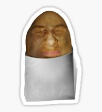 Grimacing Potato Face Sticker