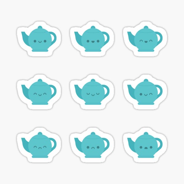 Cute Kawaii Teapot Sticker
