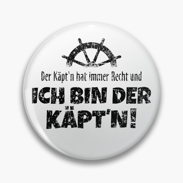 Artikelvorschau, Der Käpt'n hat immer Recht (Vintage Schwarz) Kapitän Boot & Segel entworfen und verkauft von theshirtshops.