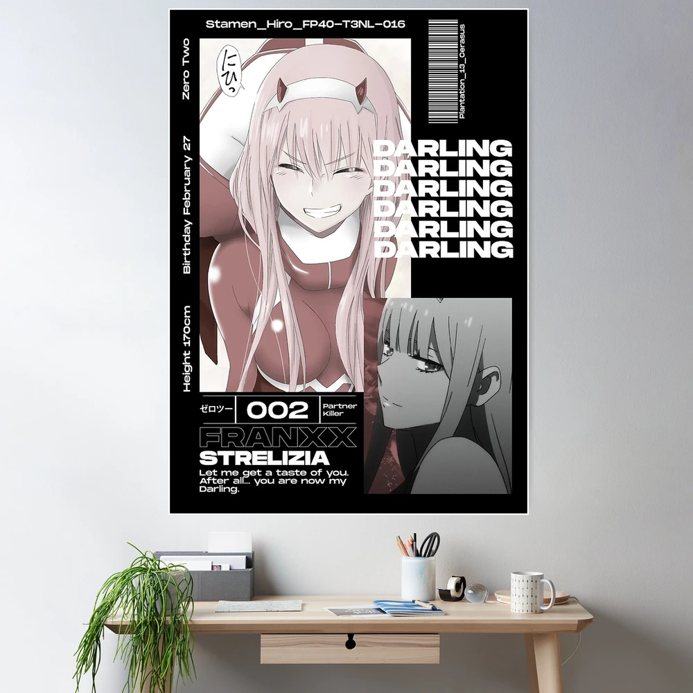 Zero Two 02 Darling Anime Manga Kawaii Mecha T-Shirt Zero Two 02 Darling Anime Manga Kawaii Mecha T-Shirt