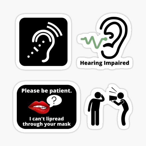 Item preview, Please be Patient I can't LIPREAD through your MASK Hearing Impaired Hard of Hearing Deaf American Sign Language designed and sold by JadedVintage.