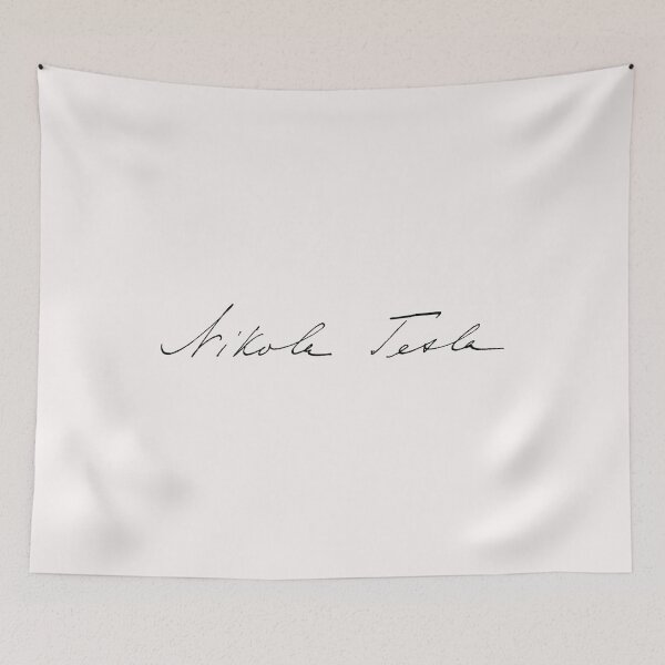 Item preview, nicola tesla signature designed and sold by mikoala50.