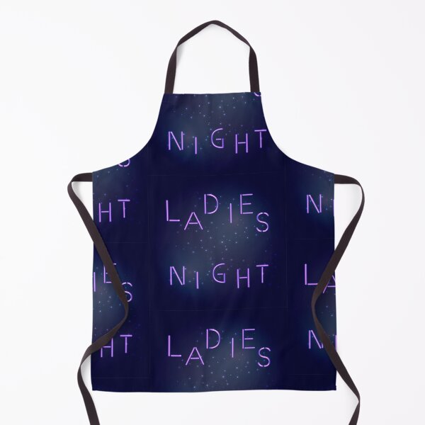 Item preview, Vector illustration of starry night sky background and Ladies night glowing violet text designed and sold by Familyshmot.