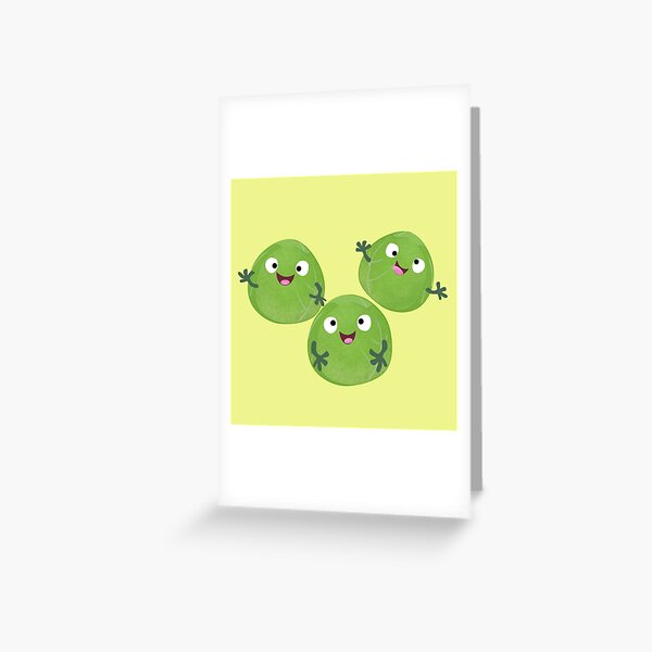 Item preview, Funny Brussels sprouts vegetables cartoon  designed and sold by FrogFactory.