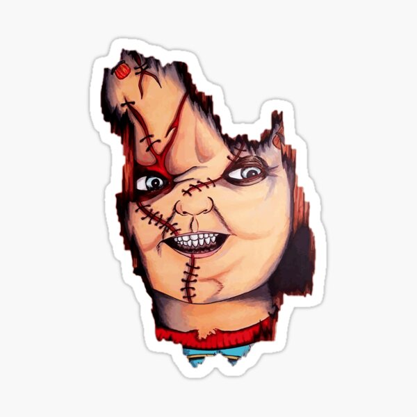 chucky art Sticker