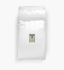 Vigilante Warning Duvet Cover