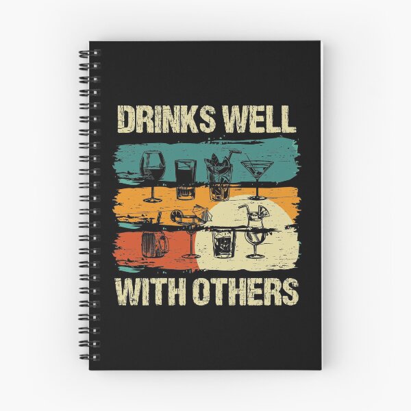 Item preview, Retro Vintage Drinks Well With Others Tequila Beer Alcohol Alcoholic Beverage Sober Tipsy Pub Liquor Drink Design designed and sold by shirti.