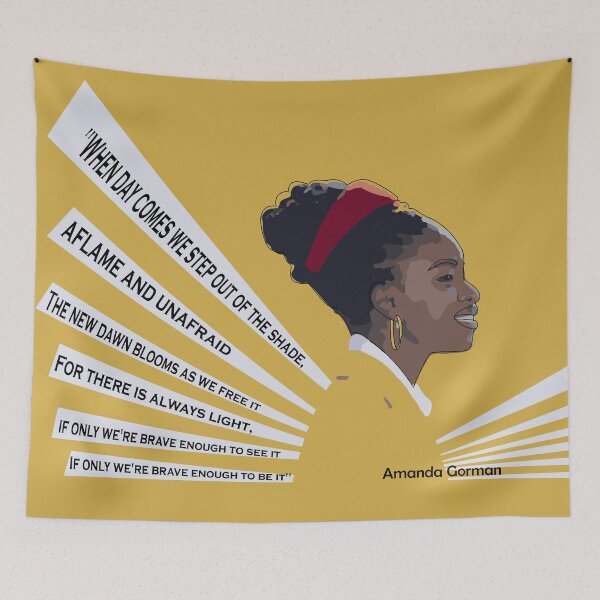 Item preview, Amanda Gorman mask, The Hill We Climb, Amanda Gorman Quote, Light, Amanda Gorman Poster, Print, For There Is Always Light, Inauguration Poem 2021 designed and sold by GalleryArtField.