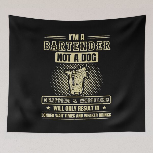 Item preview, I'm A Bartender Not A Dog Snapping & Whistling Weaker Drinks Bartender Alcoholic Mixed Drink Tipsy Bar Beer Alcohol designed and sold by shirti.