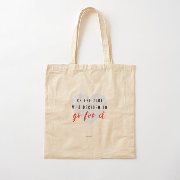 PCOS Be The Girl Who Decided To Go For It Red Cotton Tote Bag