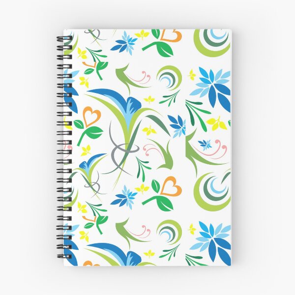 Item preview, Beautiful and colorful vector pattern with odd flowers and leaves designed and sold by With My Hands By K.