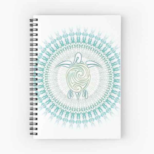 Item preview, Green Turquoise Turtle And Mandala White Background designed and sold by Nina Baydur.
