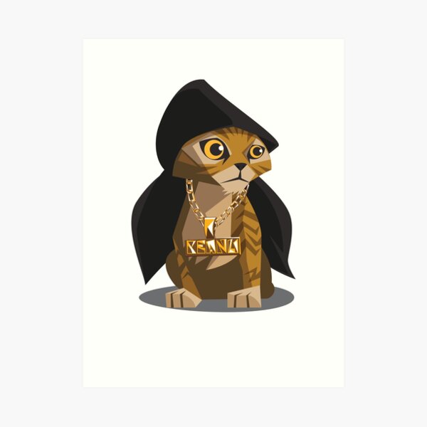 Cute Gangster Kitty Art Print