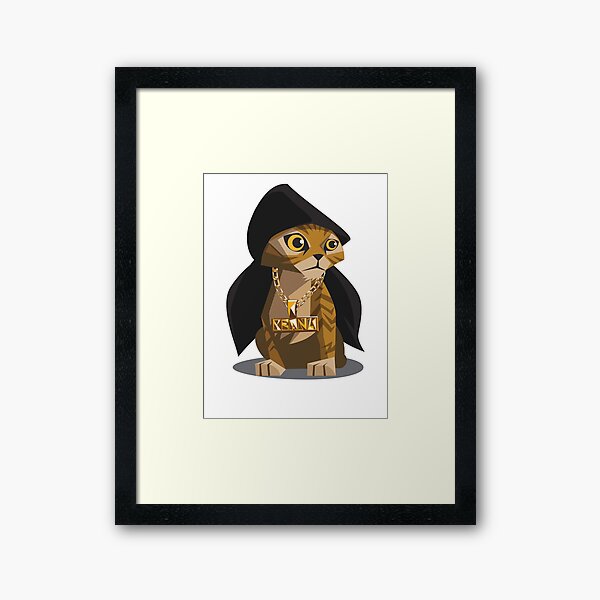 Cute Gangster Kitty Framed Art Print
