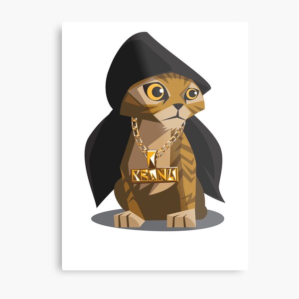 Cute Gangster Kitty Metal Print