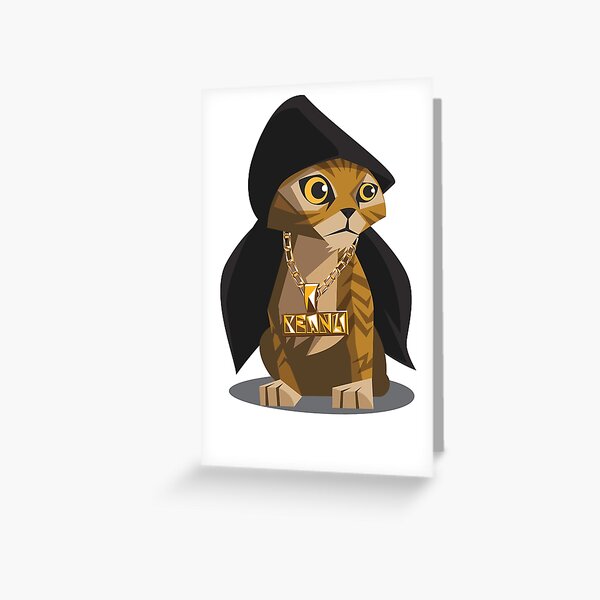 Cute Gangster Kitty Greeting Card