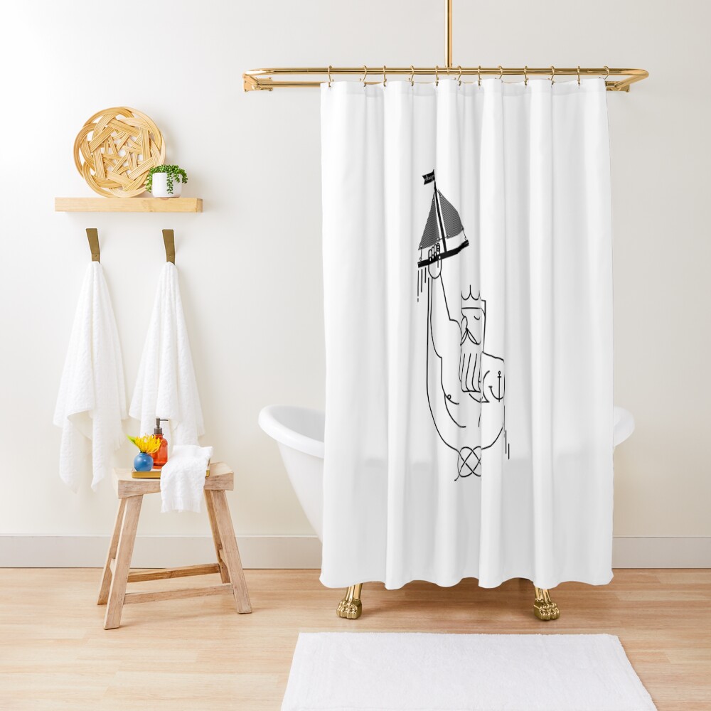 Neptune design Shower Curtain