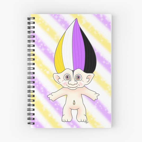 Item preview, Non-Binary Pride Troll ✨ designed and sold by CaseyLeeArt.