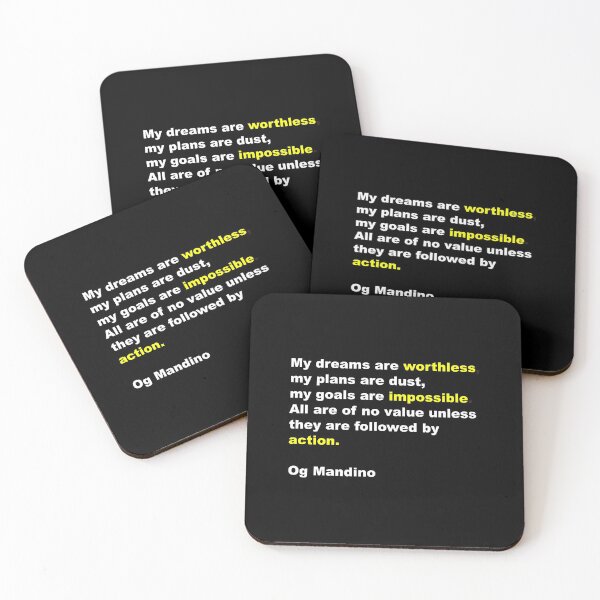 Item preview, Dreams are worthless if not followed by action designed and sold by MCoolOliver.