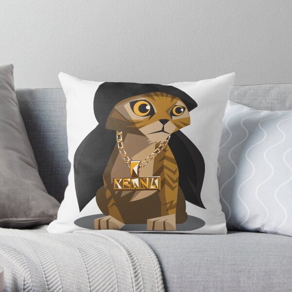 Cute Gangster Kitty Throw Pillow