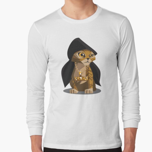 Cute Gangster Kitty Long Sleeve T-Shirt