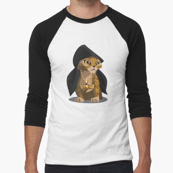 Cute Gangster Kitty Baseball ¾ Sleeve T-Shirt
