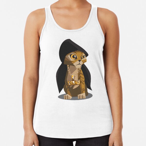 Cute Gangster Kitty Racerback Tank Top