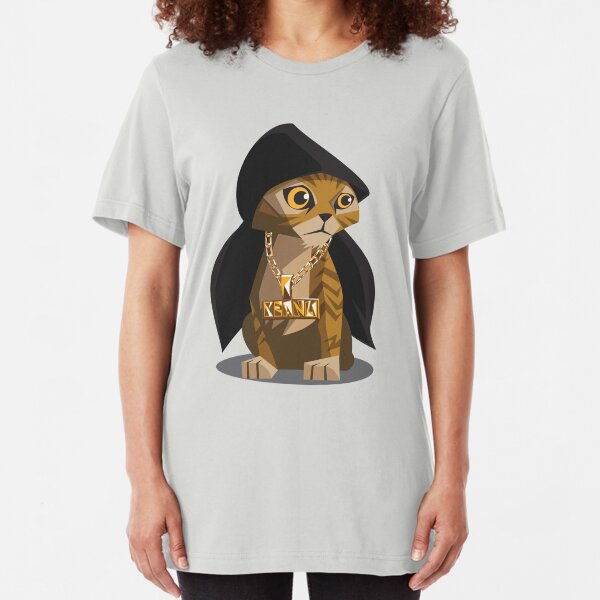 Cute Gangster Kitty Slim Fit T-Shirt