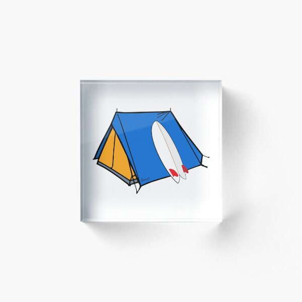 Surfing camp design Acrylic Block