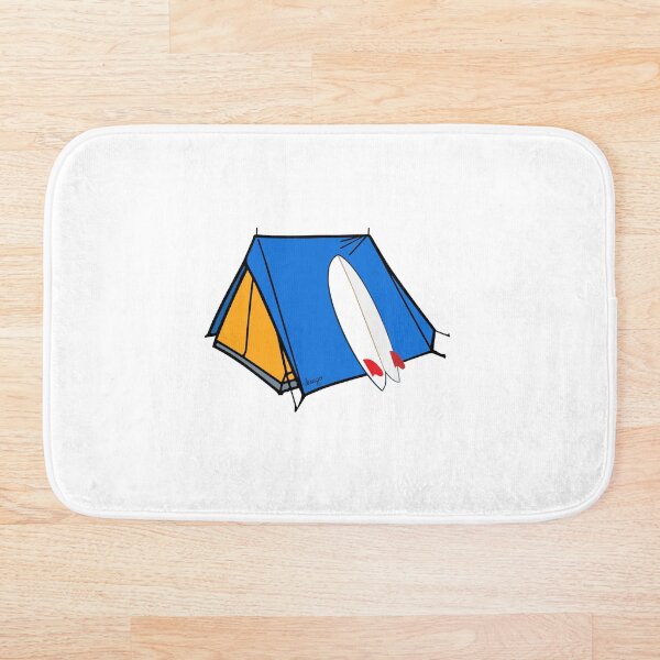 Surfing camp design Bath Mat