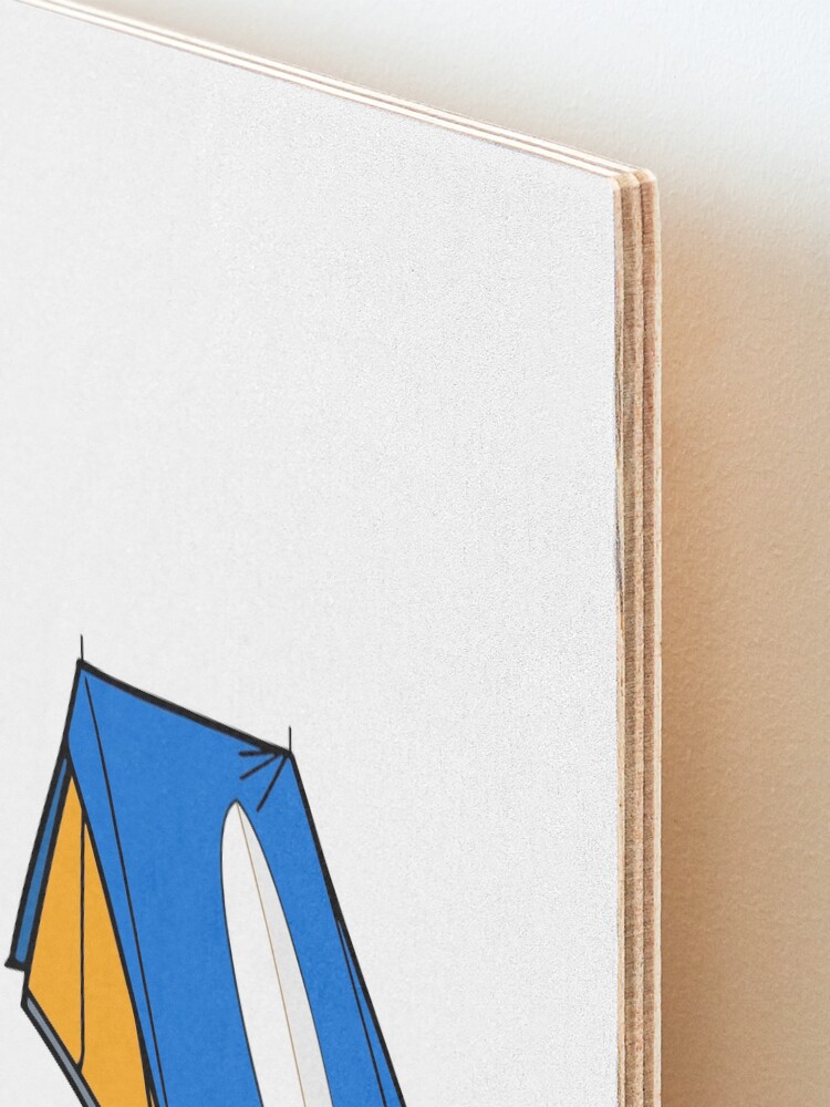 Alternate view of Surfing camp design Mounted Print
