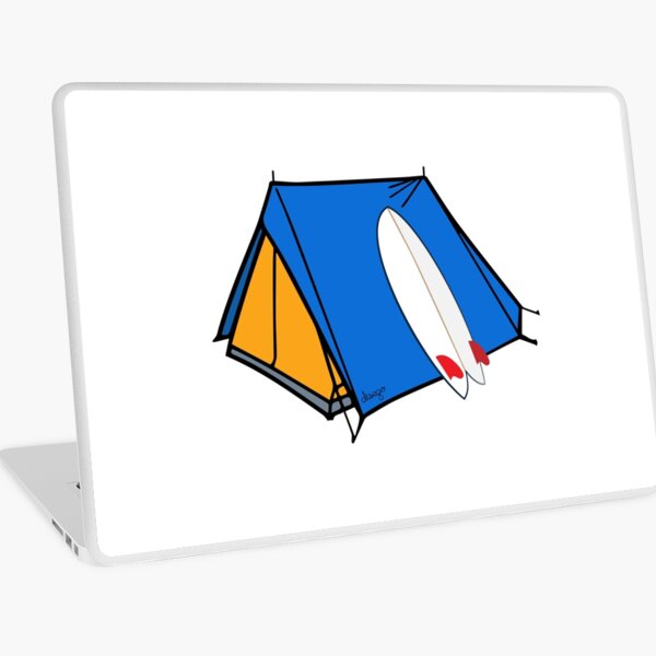 Surfing camp design Laptop Skin