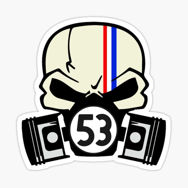 Herbie Skull et pistons Sticker