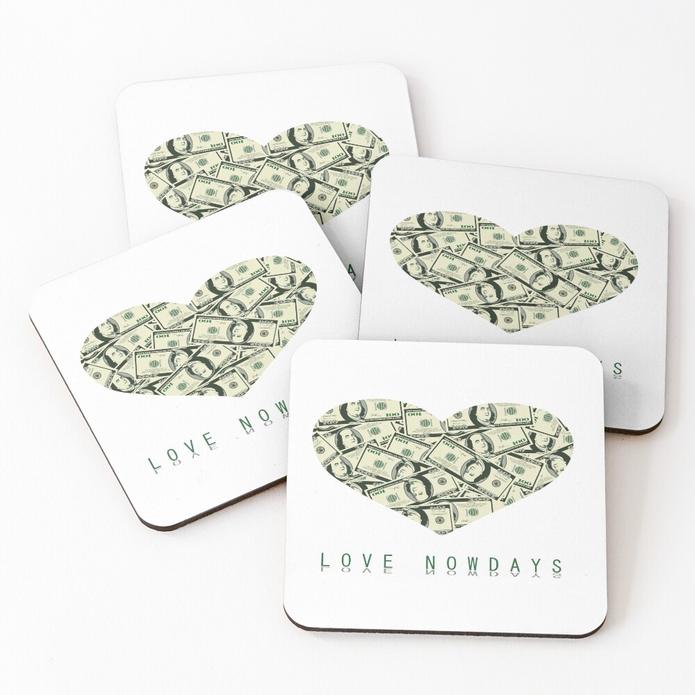 Valentine Parody | Love nowdays Coasters (Set of 4)