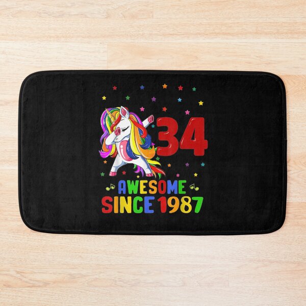 Item preview, Awesome Since 1987 Unicorn Dabbing 34th Birthday 34 Yrs Old designed and sold by shirleyfinley.