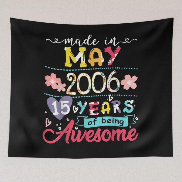 Item preview, Women 15th Birthday Floral Gift For Girls Born In May 2006 designed and sold by shirleyfinley.