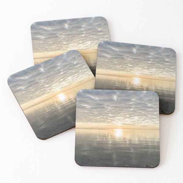 Item preview, Soft Platinum Sunlight with Clouds and Ripples Echoing Patterns designed and sold by Georgia Mizuleva.