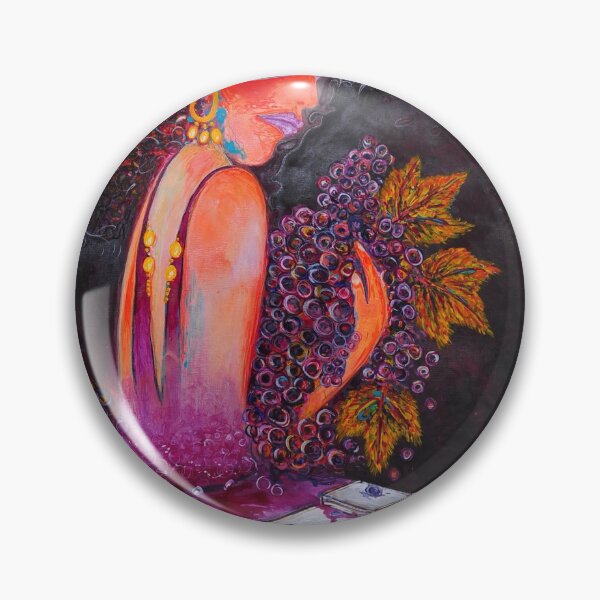 Item preview, Vintage Queen.Girl in the Barrel. Grapes. Wine designed and sold by Vincent Loverso.